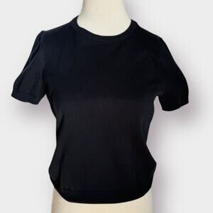 Y2K LANDS END Black‎ Short Sleeve Top